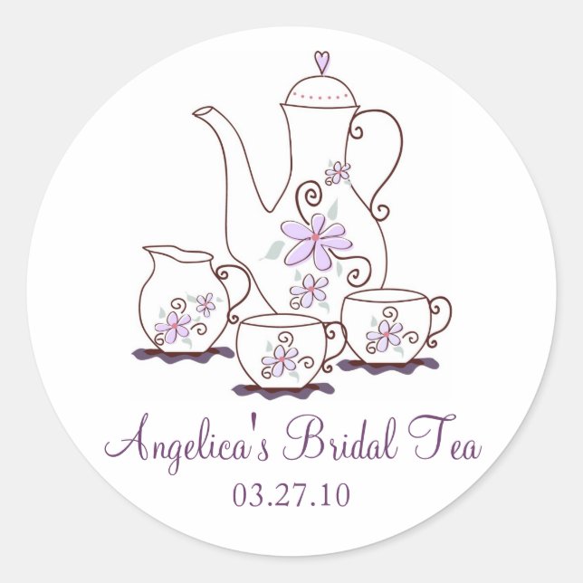 Stickers Tea Set Violet (Devant)