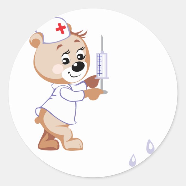 Stickers Teddy Bear Nurse (Devant)
