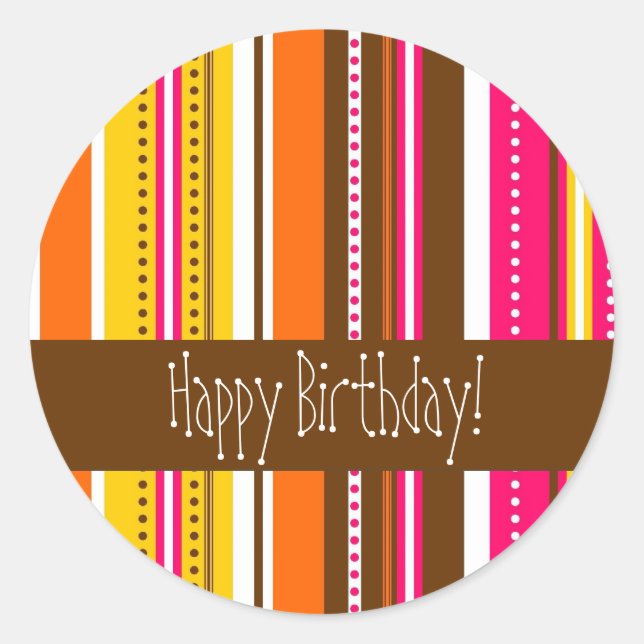 Stickers tendance d'anniversaire (Devant)