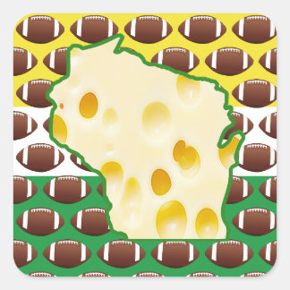 Stickers Tête de football Wisconsin Swiss Cheese