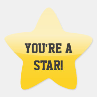 Stickers texte personnalisé Bright Yellow Gold Sta