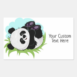 stickers texte personnalisé Cute Panda