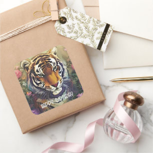 Stickers texte personnalisé Fleur de tigre