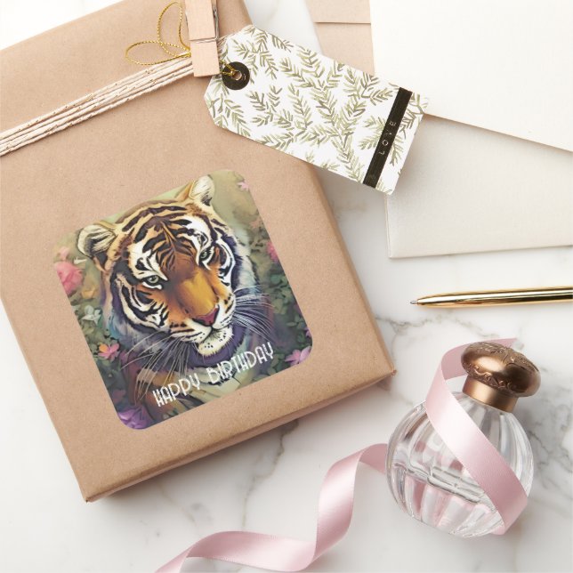 Stickers texte personnalisé Fleur de tigre (Cadeaux)