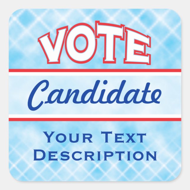 Stickers texte Personnaliser VOTE (Devant)
