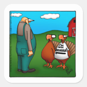 Stickers Thanksgiving drôle "Je suis avec délicieu