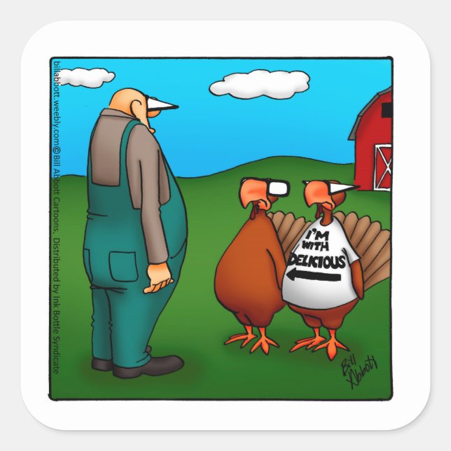 Stickers Thanksgiving drôle "Je suis avec délicieu (Devant)