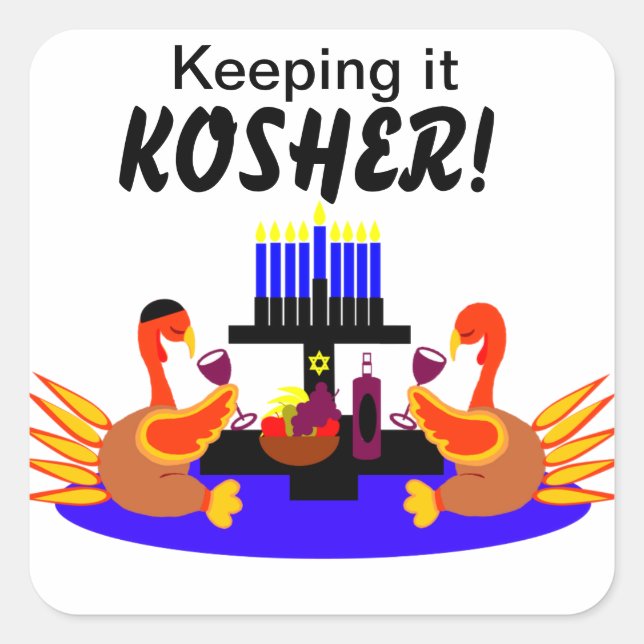 Stickers Thanksgivukkah Vin Déchets (Devant)
