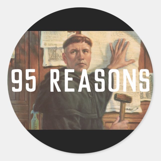 Stickers Théologie Réformée - Martin Luther 95 (Devant)