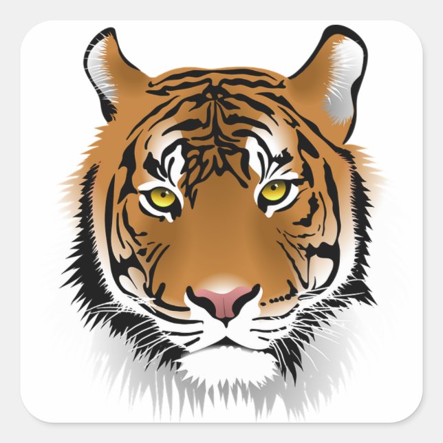 Stickers Tiger Face Art (Devant)