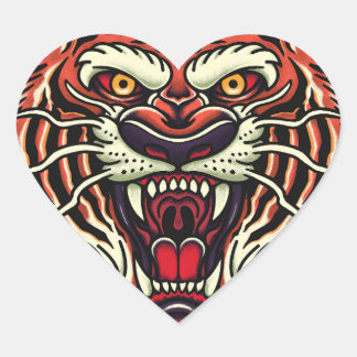 Stickers Tiger Full Face Oldschool Style Tattoo