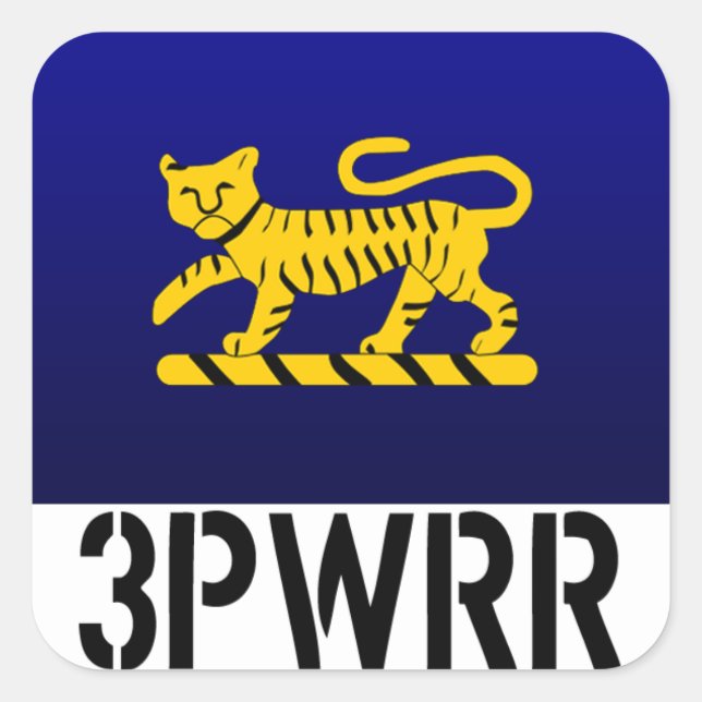 Stickers tigre 6 x 3PWRR (Devant)