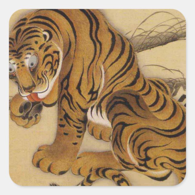 Stickers Tigre Ito Jakuchu (Devant)