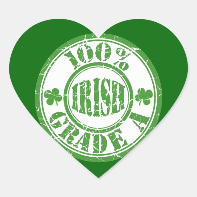 Stickers Timbre Irlandais 100% Grade A (Devant)