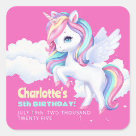 Stickers to a magical birthday party.