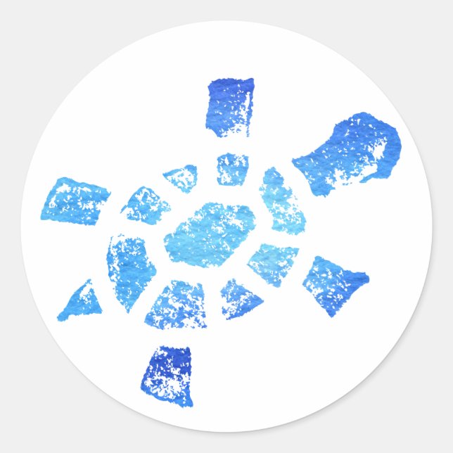 Stickers Tortue bleue (Devant)