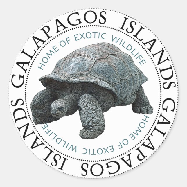 Stickers Tortue de poisson des îles Galapagos (Devant)