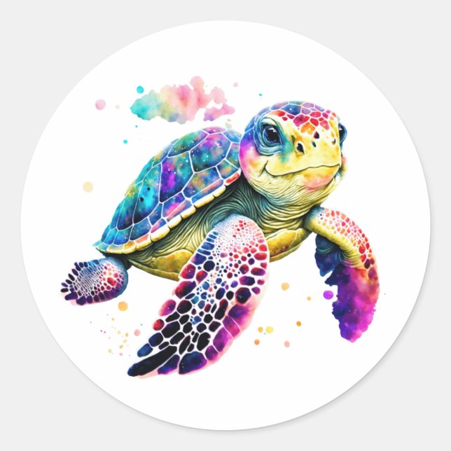 Stickers Tortue Océanique pour les enfants ! (Devant)