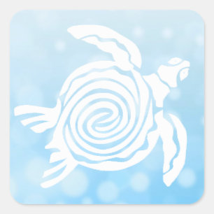 Stickers Tortue Tropicale de la mer Bleue