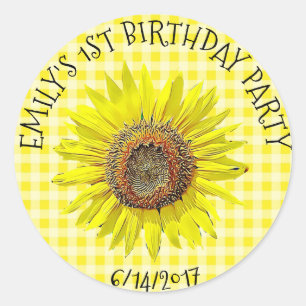 Stickers Tournesol Baby shower ou fête d'anniversa