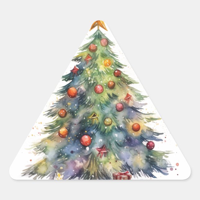 Stickers traditionnels Arbre de Noël (Devant)