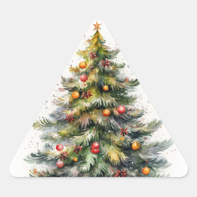 Stickers traditionnels Arbre de Noël (Devant)