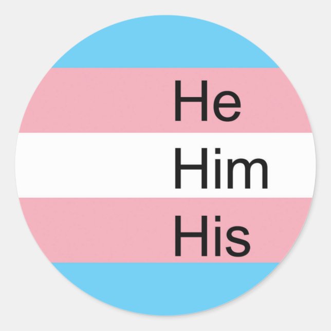Stickers Trans Pronoun : Lui, Lui, Ses (Devant)