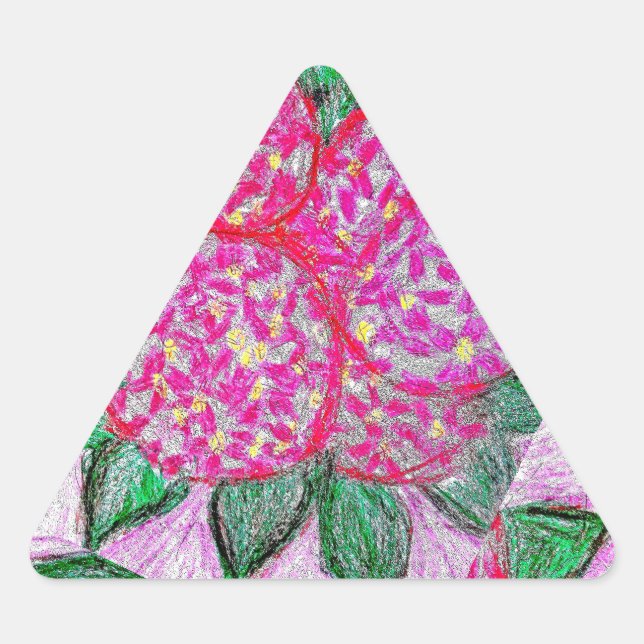 Stickers Triangle Hydrangeas (Devant)