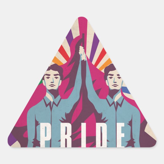 Stickers Triangle Révolution vintage (Devant)