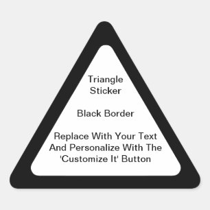 Stickers Triangulaires Avec Une Bordure Noire En F