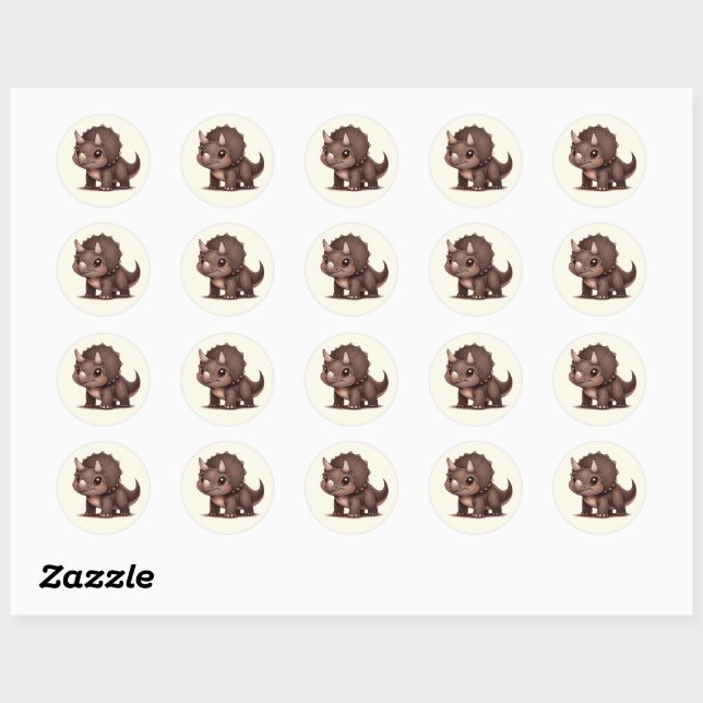 Stickers Triceratops - Kammli Friends Collection (Blatt)