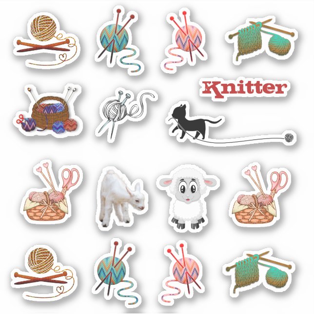Stickers tricot en fibre de fil (Devant)