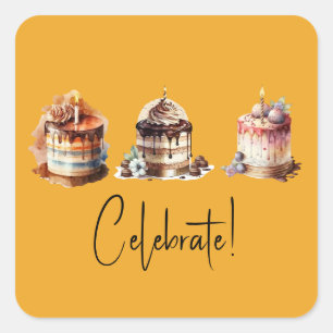 Stickers Trio Cake Celebration