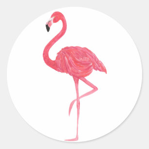 Stickers Tropical Flamant rose rose