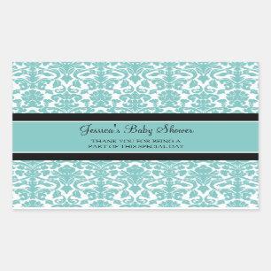 Stickers turquoise Baby shower Damas Favoriser