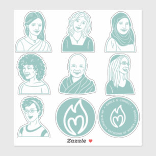 Stickers Turquoise de 8 po