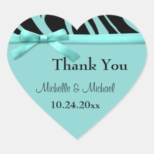 Stickers turquoise Zebra Et Merci Bow