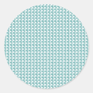 Stickers turquoises Motif spiral rond