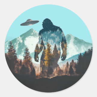 Stickers UFO Bigfoot Sasquatch