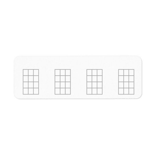 Stickers Ukulele Chord vide Graphique 4 Frets Gris (Devant)
