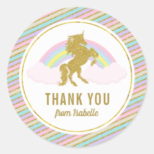Stickers Unicorn Arc-en-ciel magique