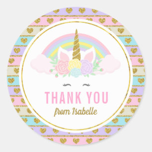 Stickers Unicorn Arc-en-ciel magique