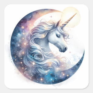 Stickers Unicorne aquarelle