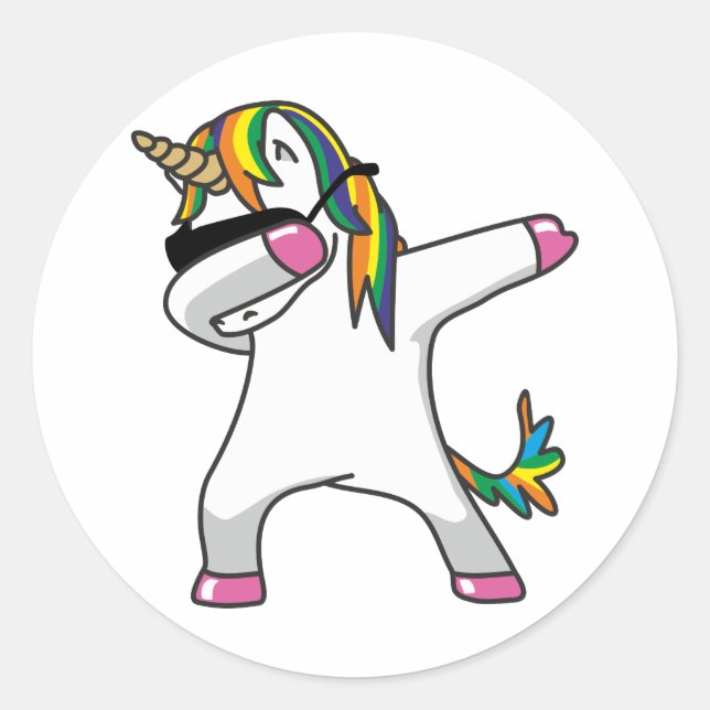 Stickers Unicorne Dabbing (Devant)