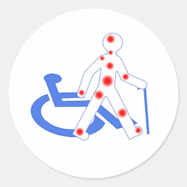 Stickers Unsichtbare Behinderung (Vorderseite)