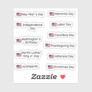 Stickers US Holidays pour Calendrier et Planificat