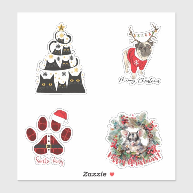 Stickers Vacances pour animaux familiers Sticker e (Feuille)
