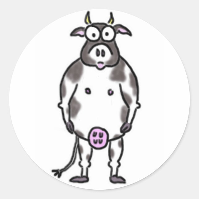 Stickers Vache de dessin (Devant)