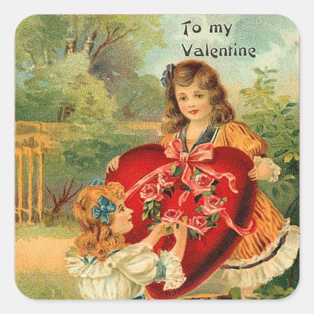 Stickers Valentine vintage (Devant)