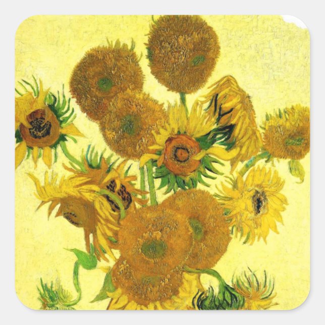 Stickers Van Gogh Sunflower (Devant)